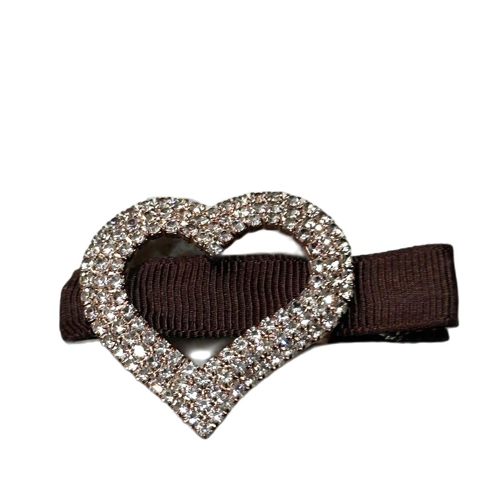 Hair Pin with Rhinestone heart